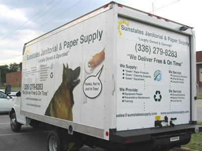 vinyl graphics, vinyl lettering, vehicle marking, fleet graphics